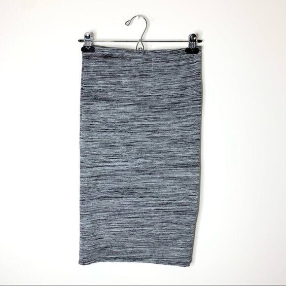 Zara Women’s High Waist Pencil Skirt Space dye print Grey Black Size Medium - Picture 12 of 14